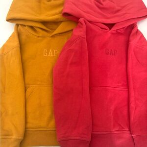 Two GAP Vingtage Soft Hoodies Yellow & Red